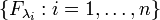 \{ F_{\lambda_i} : i=1,\ldots,n \}