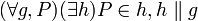  (\forall g,P) (\exists h) P \in h, h \parallel g 