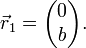 
\vec{r}_1 = \begin{pmatrix} 0 \\ b \end{pmatrix} .
