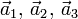 \vec{a}_1, \, \vec{a}_2,\, \vec{a}_3