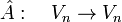 
\hat{A}:\quad V_n \rightarrow V_n
