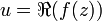 u=\Re(f(z))
