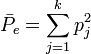 \bar{P_e} = \sum_{j=1}^k p_{j} ^2