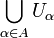 \bigcup_{\alpha \in A} U_\alpha