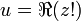 u=\Re(z!)