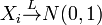X_i \stackrel{L}{\rightarrow} N(0,1)