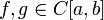 f,g \in C[a,b]