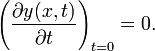 
\left(\frac{\partial y(x,t)}{\partial t}\right)_{t=0} = 0.
