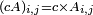 \scriptstyle (cA)_{i,j} = c \times A_{i,j}