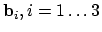 ${\bf b}_i, i=1\ldots 3$