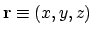 ${\bf r}\equiv (x,y,z)$