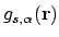 $\displaystyle g_{s,\alpha}({\bf r})$