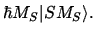 $\displaystyle \hbar M_S \vert S M_S \rangle.$