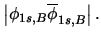 $\displaystyle \left\vert \phi_{1s,B} \overline{\phi}_{1s,B} \right\vert.$