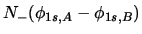 $\displaystyle N_- (\phi_{1s,A} - \phi_{1s,B})$