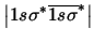 $\displaystyle \left\vert 1s\sigma^\ast \overline{1s\sigma}^\ast \right\vert$