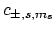 $c_{\pm,s,m_s}$