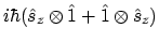 $\displaystyle i\hbar (\hat{s}_z \otimes \hat{1} + \hat{1} \otimes \hat{s}_z)$