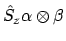 $\displaystyle \hat{S}_z\alpha\otimes\beta$