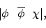 \begin{displaymath}\vert \phi\ \ \overline\phi\ \ \chi \vert ,
\end{displaymath}
