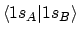 $\langle 1s_A \vert 1s_B \rangle$