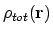$\displaystyle \rho_{tot}(\mathbf{r})$