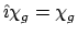 $\hat\imath\chi_g = \chi_g$