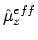 $\displaystyle \hat{\mu}_z^{eff}$