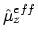 $\hat{\mu}_z^{eff}$