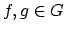 $f, g \in G$