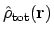 $\displaystyle \hat{\rho}_{\mathrm{tot}}(\mathbf{r})$