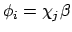$\phi_i = \chi_j\beta$