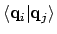 $\langle {\bf q}_i \vert {\bf q}_j \rangle$