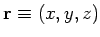 ${\bf r}\equiv (x,y,z)$