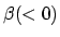 $\beta (<0)$