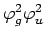 $\varphi_g^2 \varphi_u^2$