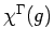 $\chi^\Gamma(g)$