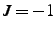 $J=-1$