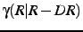 $\gamma(R\vert R-DR)$