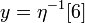 y = \eta^{-1}[ 6 ] \!