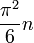  \frac{\pi^2}{6} n