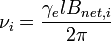 \nu_{i} = \frac{ \gamma_el B_{net,i}}{2 \pi } 