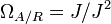 \Omega_{A/R} = J/J^2 \,