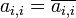 a_{i,i}=\overline{a_{i,i}}