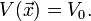 V(\vec{x})=V_0.