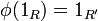 \phi(1_R)=1_{R'}